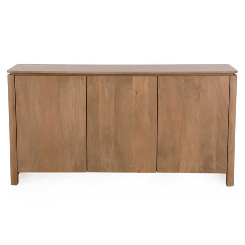 Dressoir Dallas, 165 cm, naturel mangohout, 3 deuren