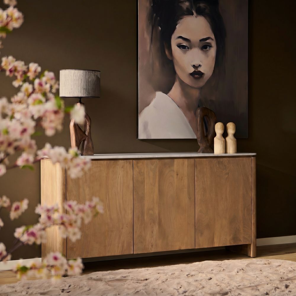 Dressoir Dallas Naturel Mangohout 165 cm