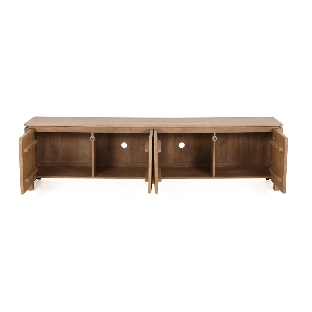 Tv meubel Dallas Naturel Mangohout 210 cm