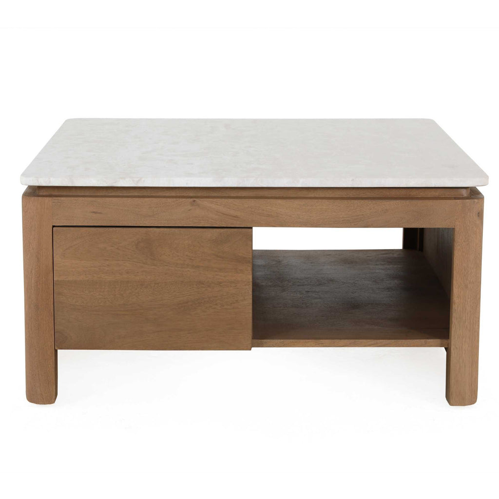 Vierkante Salontafel Dallas Naturel Mangohout 80 cm
