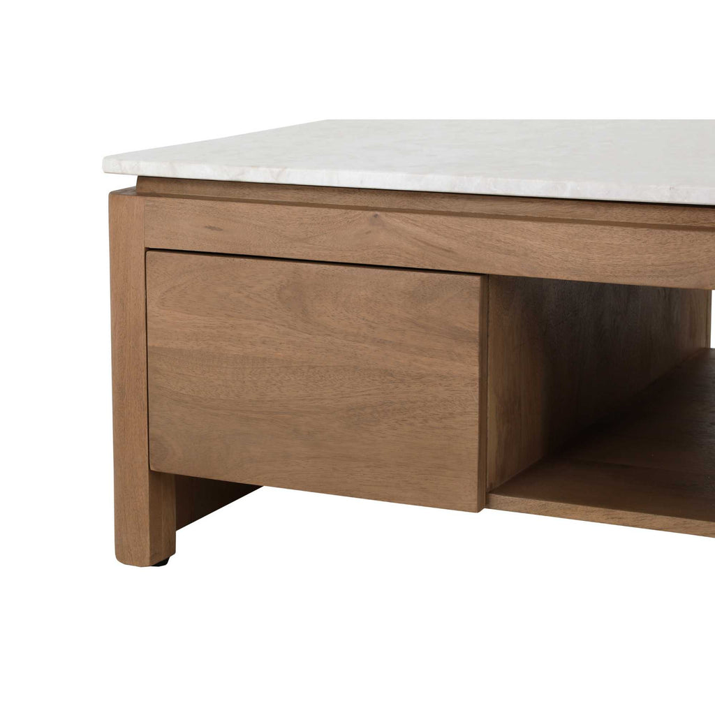 Vierkante Salontafel Dallas Naturel Mangohout 80 cm