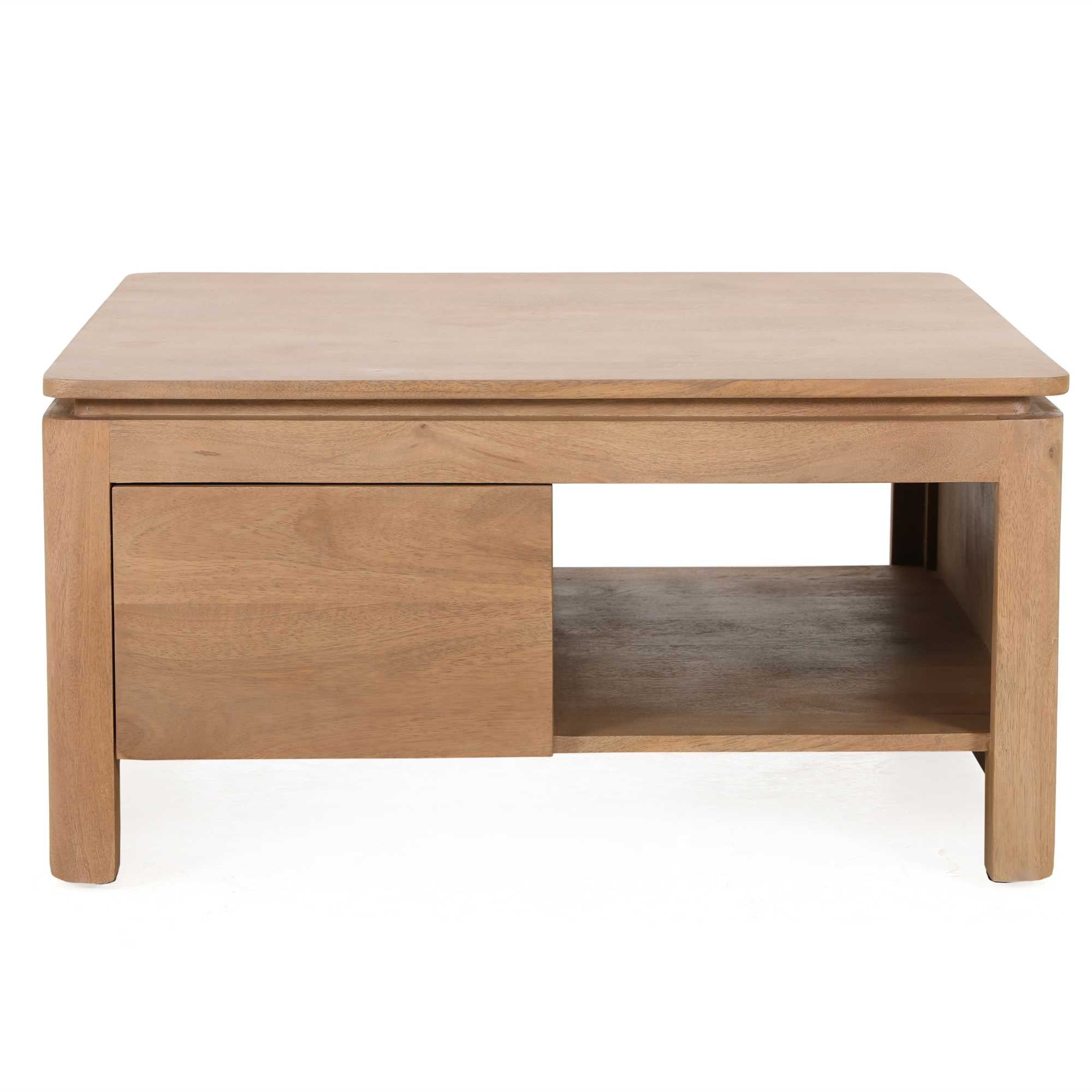 Vierkante Salontafel Dallas Naturel Mangohout 80 cm