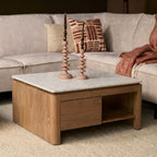 Vierkante Salontafel Dallas Naturel Mangohout 80 cm