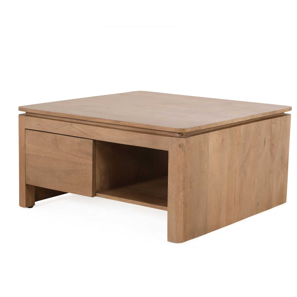 Vierkante Salontafel Dallas Naturel Mangohout 80 cm