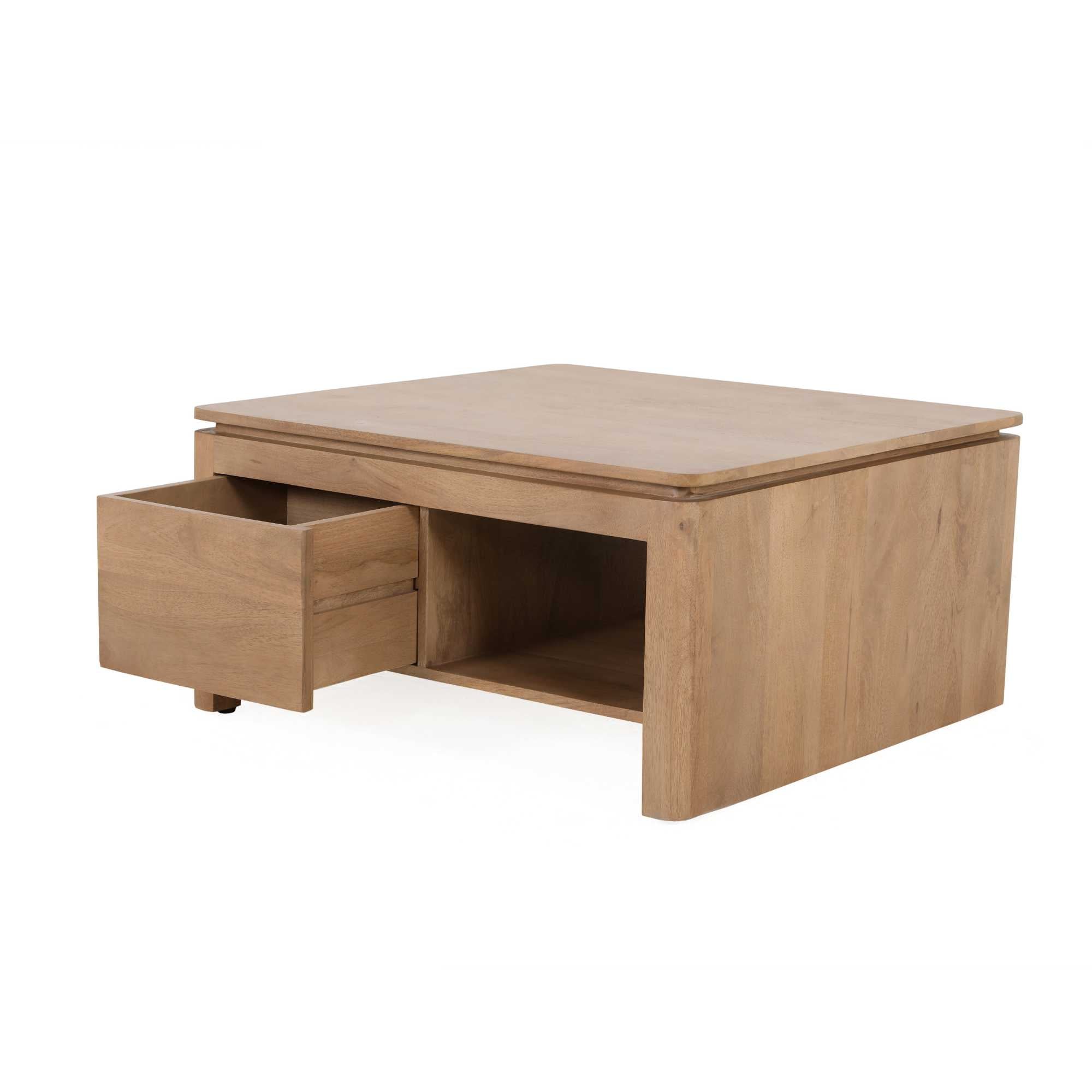 Vierkante Salontafel Dallas Naturel Mangohout 80 cm