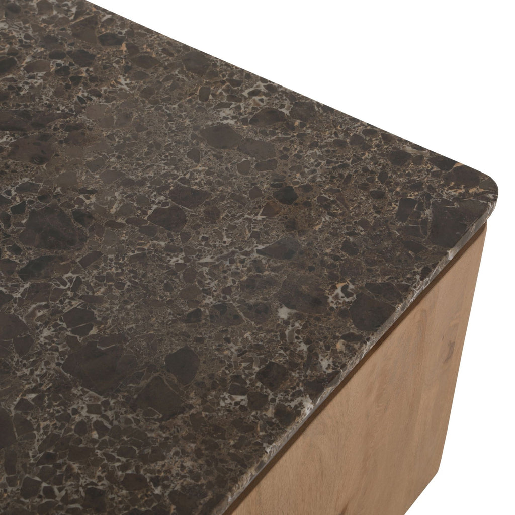 Vierkante Salontafel Dallas Naturel Mangohout 80 cm