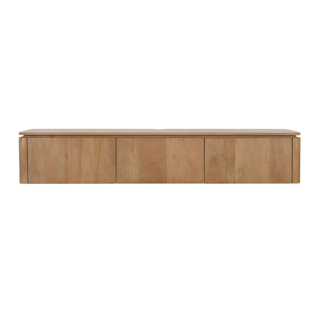 Zwevend tv meubel Dallas Naturel Mangohout 165 cm