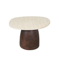 Salontafel Liv, 80 x 66 cm, organische vorm, bruin