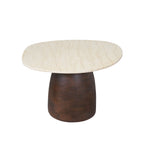Salontafel Liv, 80 x 66 cm, organische vorm, bruin