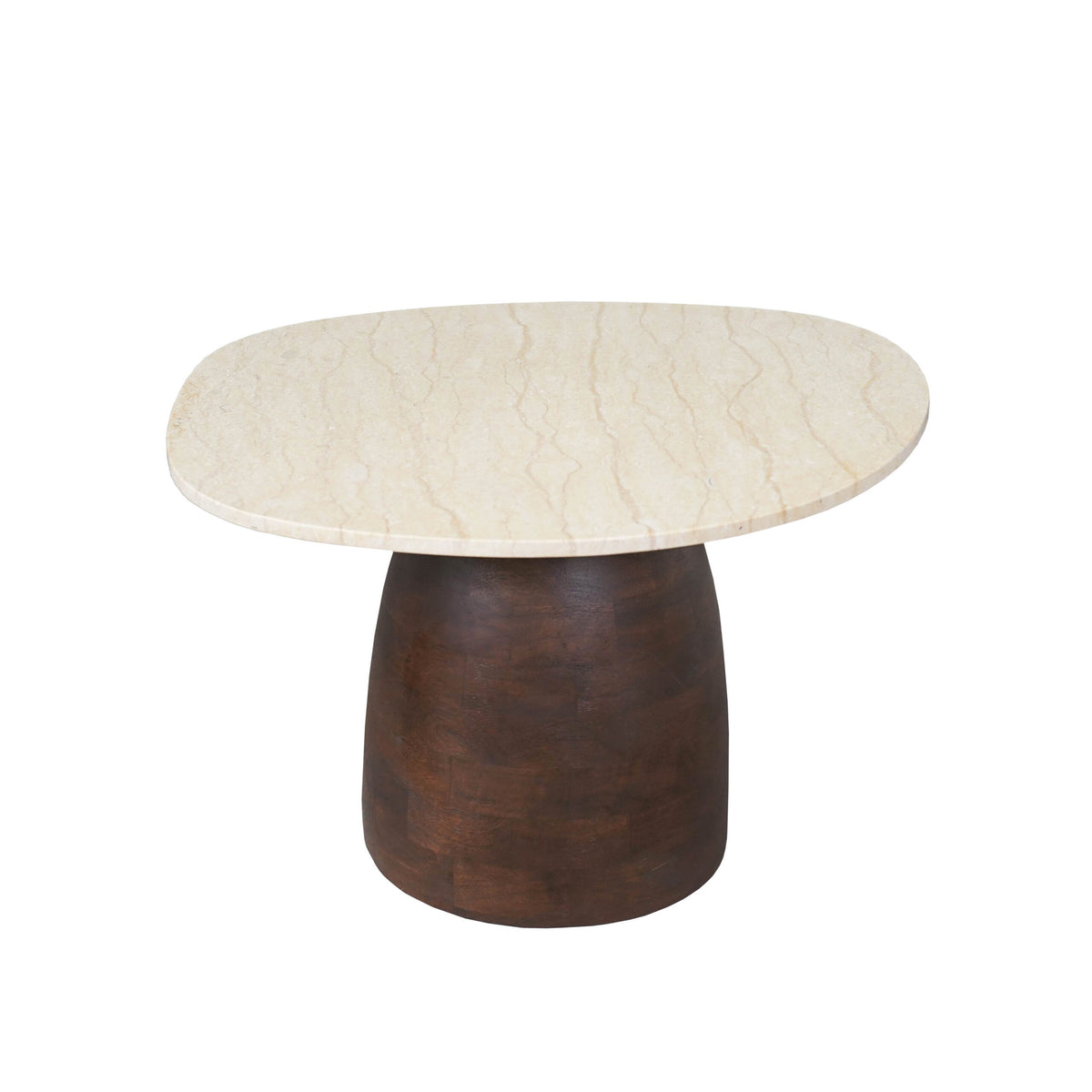 Salontafel Liv, 80 x 66 cm, organische vorm, bruin