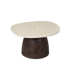 Salontafel Liv, 70 x 57 cm, organische vorm, bruin