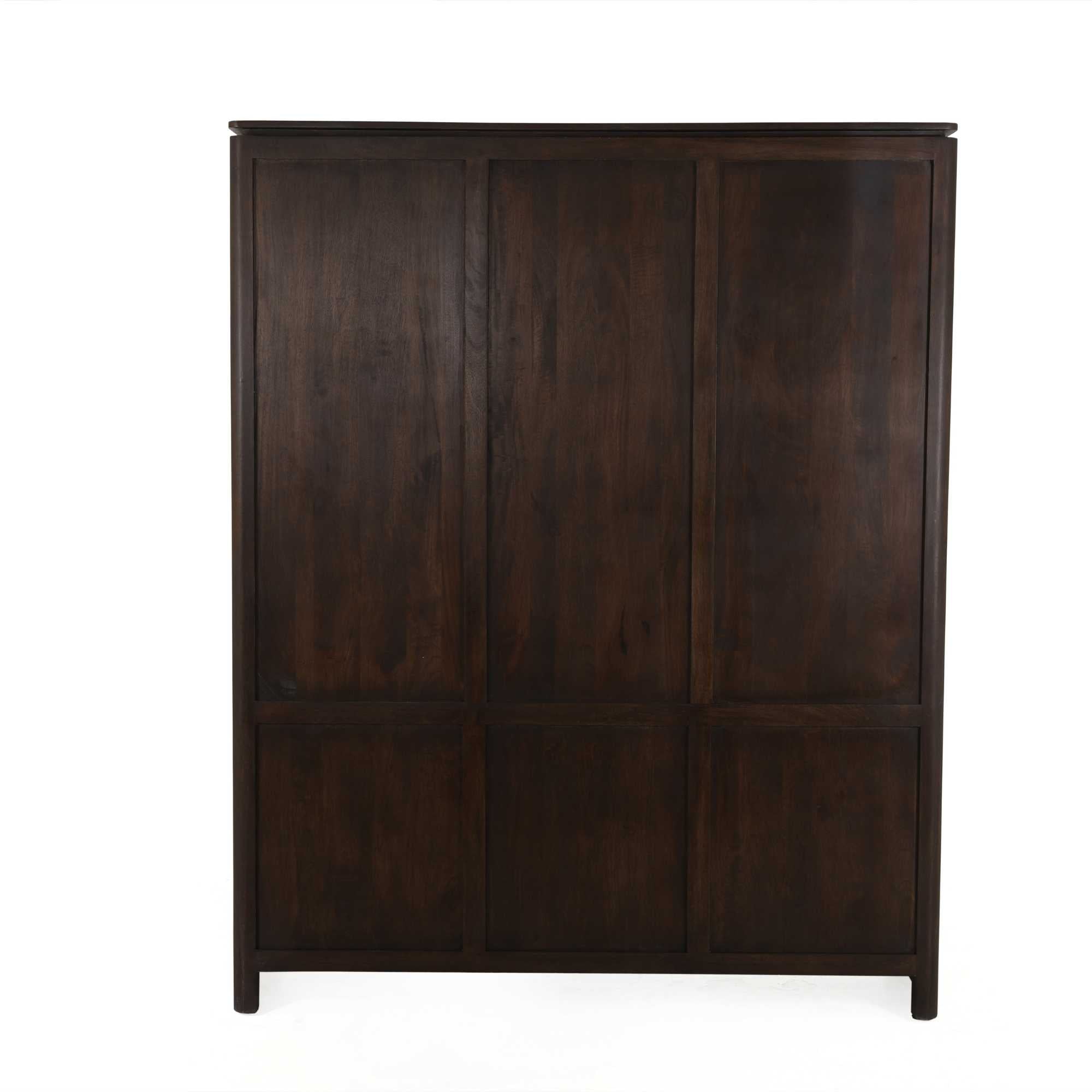 Vakkenkast XL Dallas Bruin Mangohout 160 cm