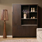 Vakkenkast XL Dallas Bruin Mangohout 160 cm