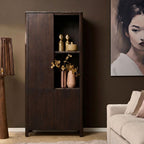 Vakkenkast Dallas Bruin Mangohout 90 cm