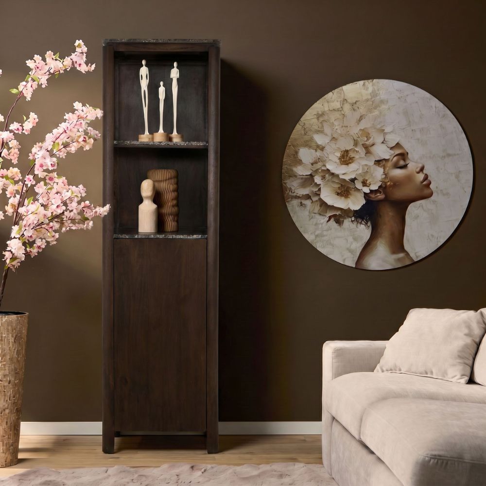 Boekenkast Dallas Bruin Mangohout 55 cm
