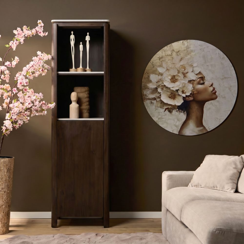 Boekenkast Dallas Bruin Mangohout 55 cm