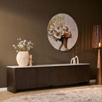 Tv meubel Dallas Bruin Mangohout 210 cm