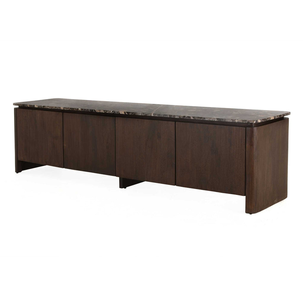 Tv meubel Dallas Bruin Mangohout 210 cm