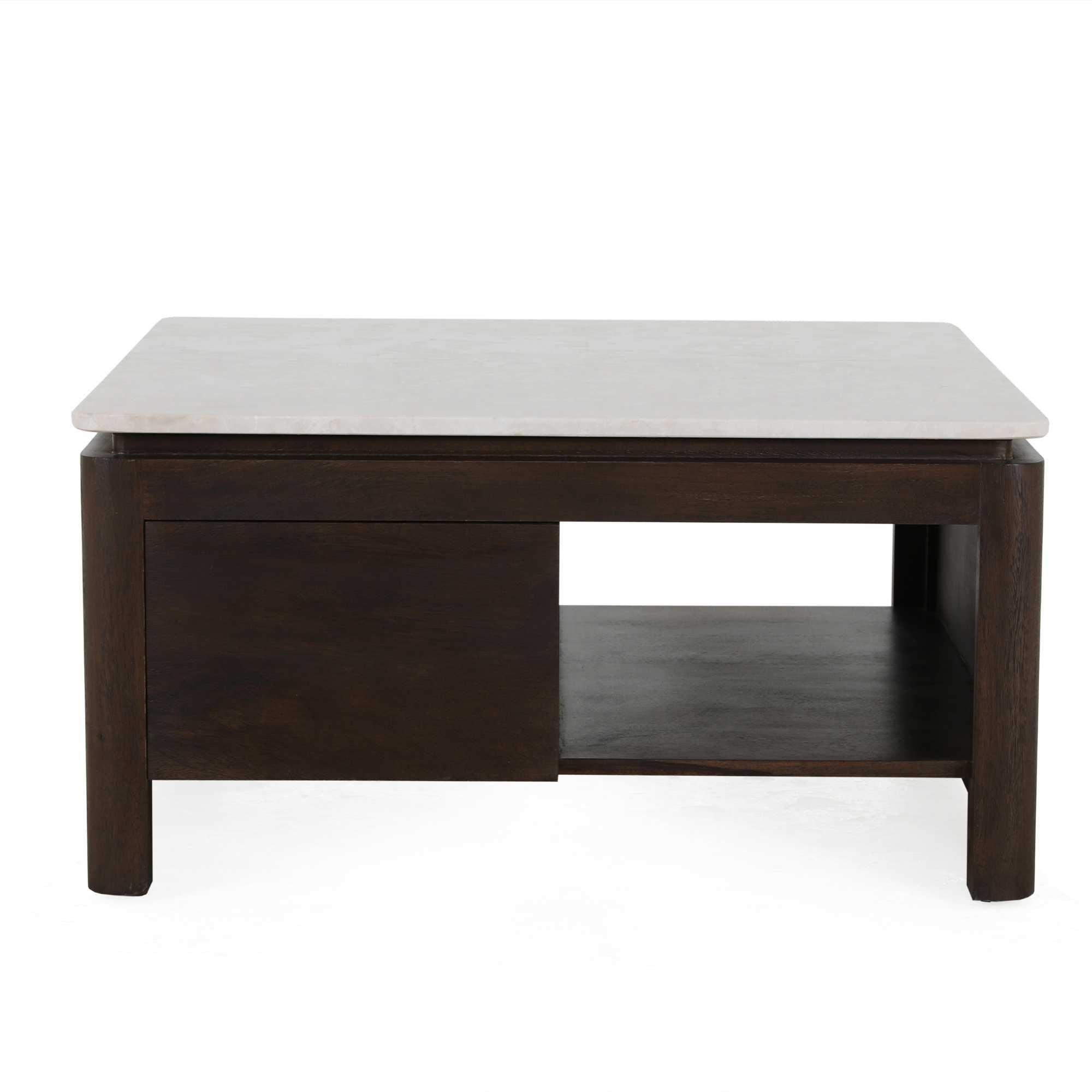 Vierkante Salontafel Dallas Bruin Mangohout 80 cm