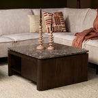 Vierkante Salontafel Dallas Bruin Mangohout 80 cm
