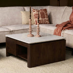 Vierkante Salontafel Dallas Bruin Mangohout 80 cm