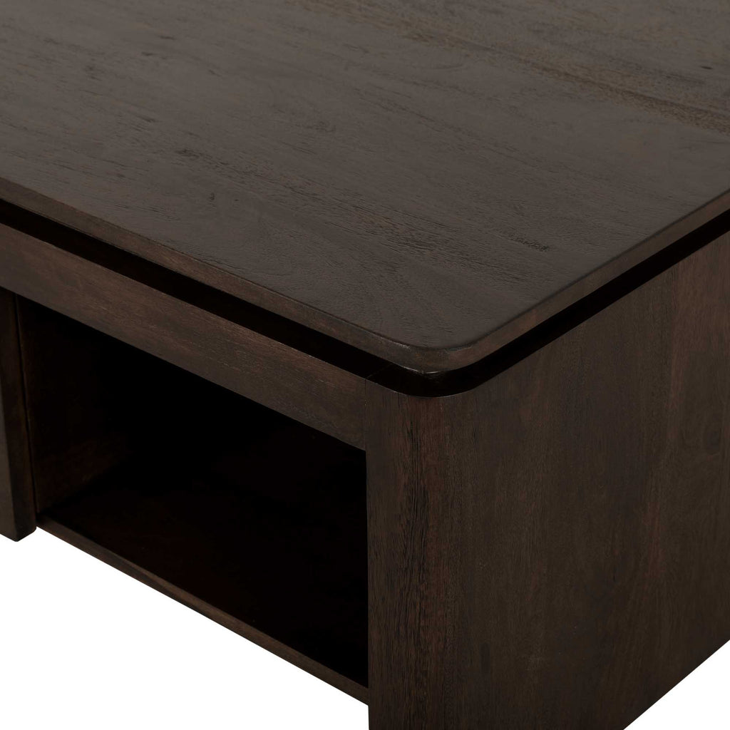 Vierkante Salontafel Dallas Bruin Mangohout 80 cm