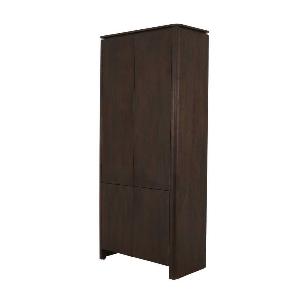 Kabinetkast Dallas, 90 x 45 x 200 cm, bruin mangohout