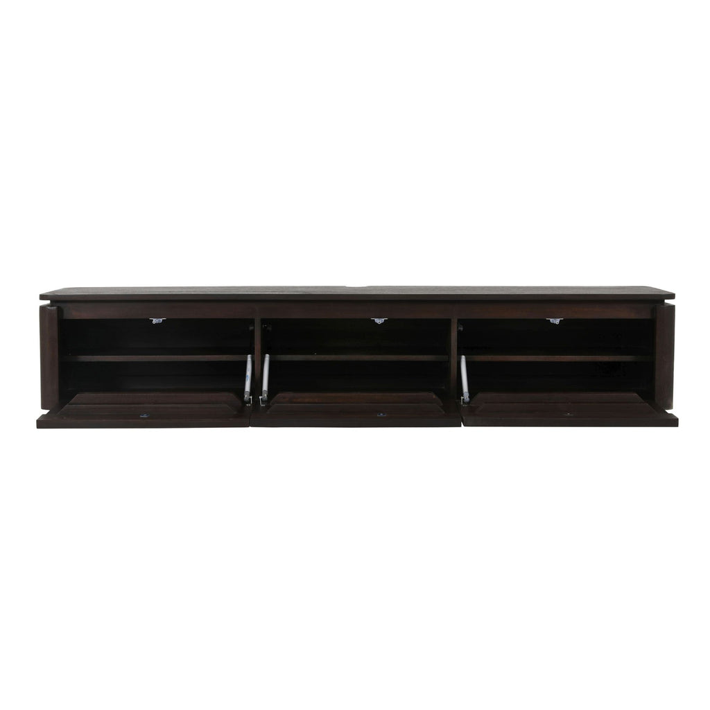 Zwevend tv meubel Dallas Bruin Mangohout 165 cm
