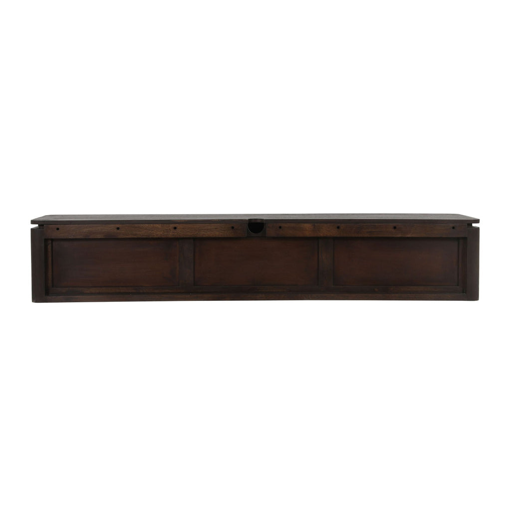 Zwevend tv meubel Dallas Bruin Mangohout 165 cm