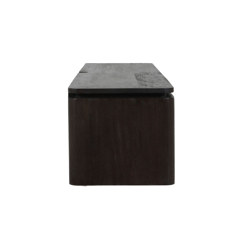 Zwevend tv meubel Dallas Bruin Mangohout 165 cm