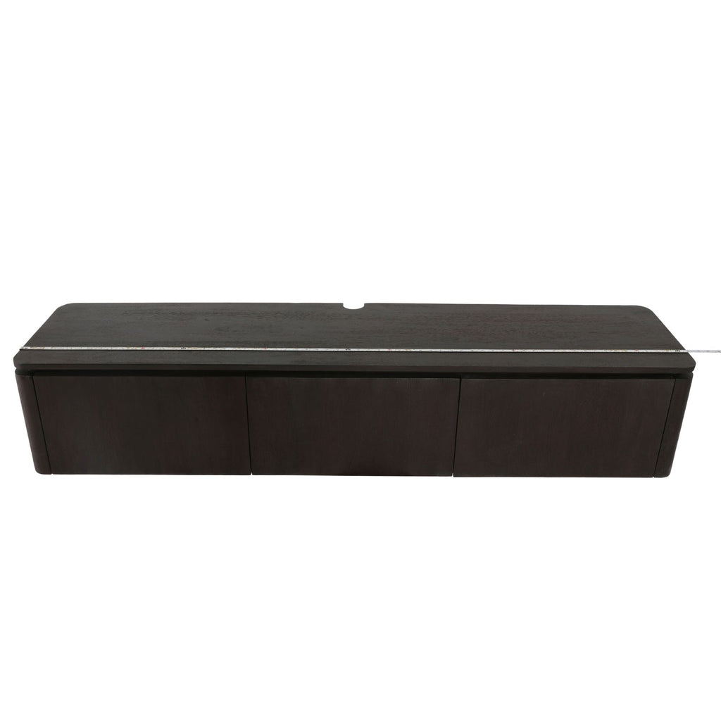 Zwevend tv meubel Dallas Bruin Mangohout 165 cm