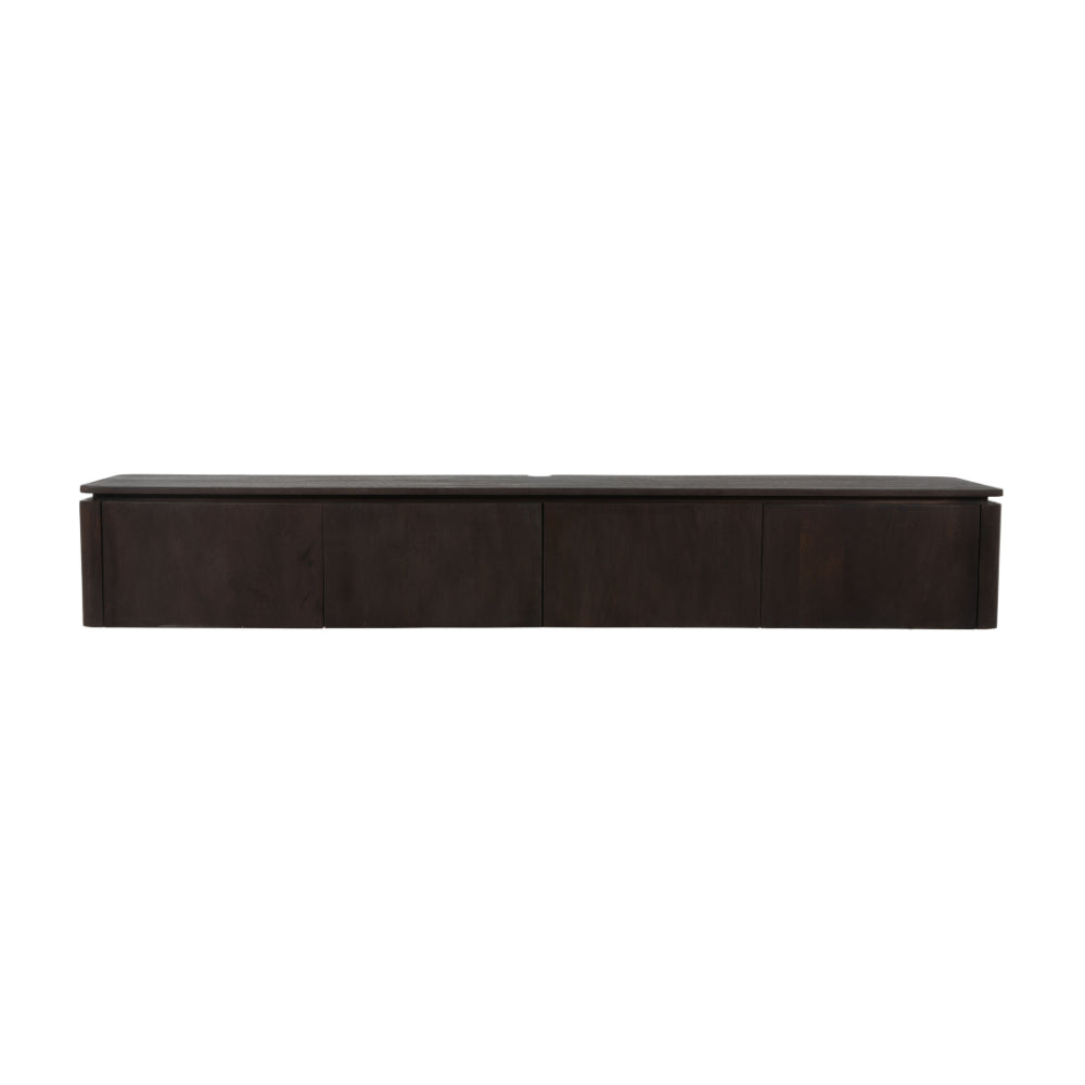 Zwevend tv meubel Dallas Bruin Mangohout  210 cm