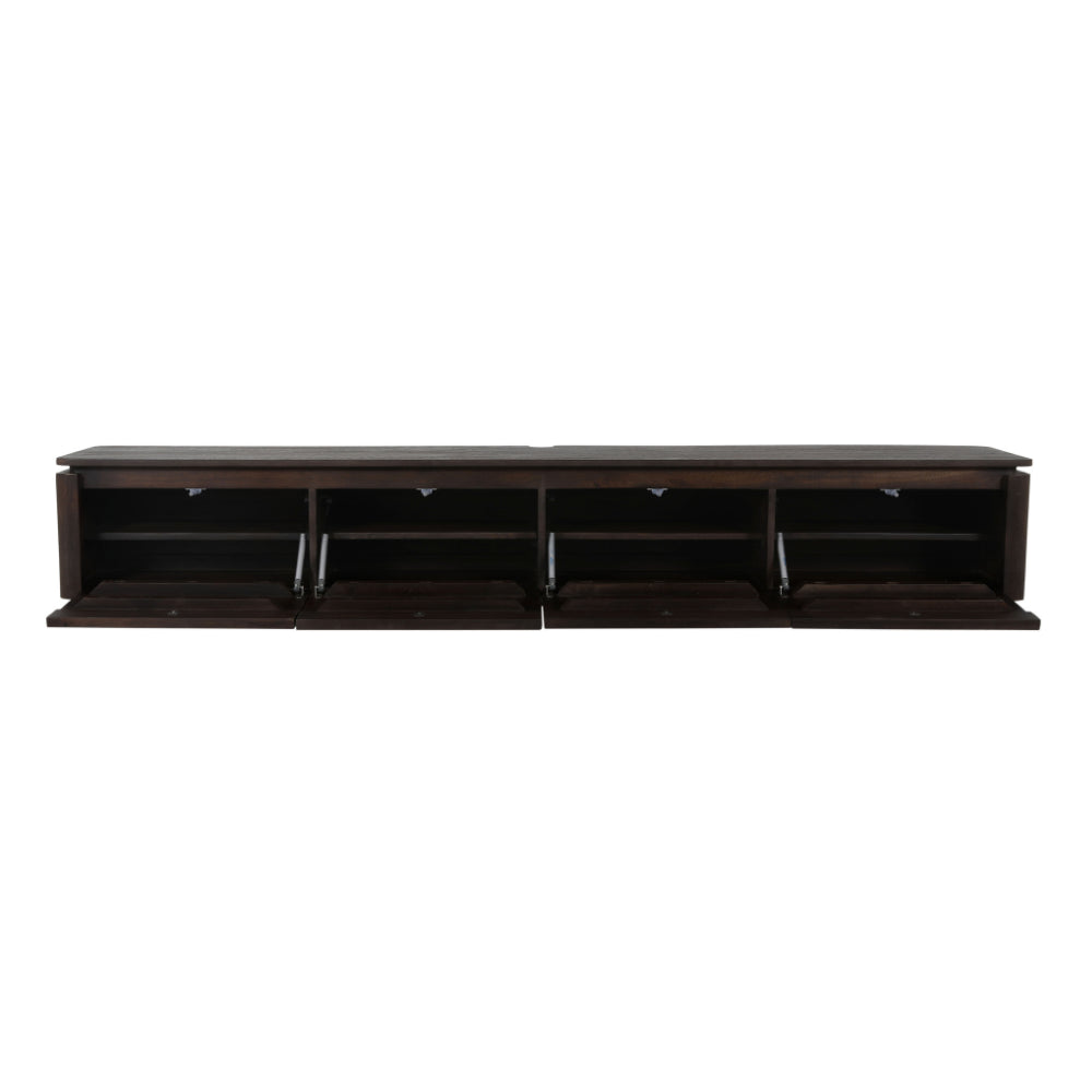 Zwevend tv meubel Dallas Bruin Mangohout  210 cm