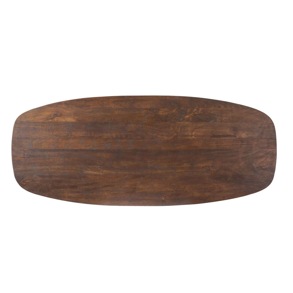 Eettafel Maré, 200 x 100 cm, bruin massief mangohout