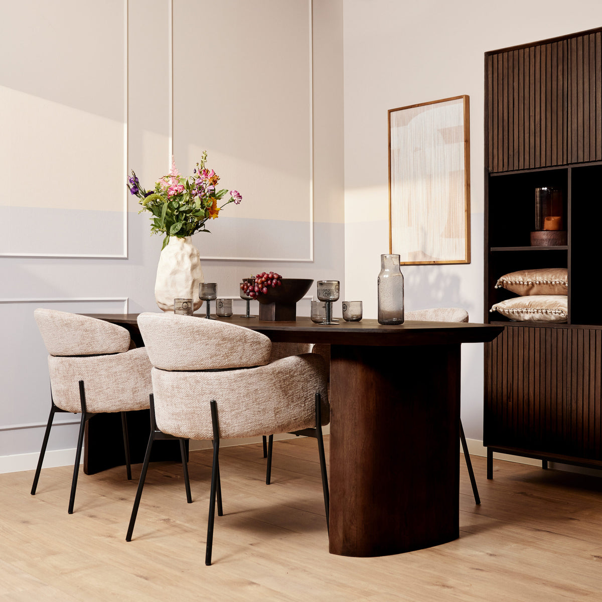 Eettafel Maré, 200 x 100 cm, bruin massief mangohout
