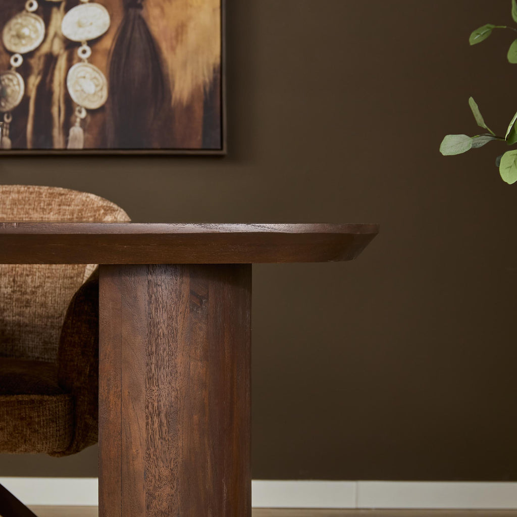 Eettafel Maré, 240 x 100 cm, bruin massief mangohout