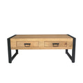 Salontafel Britt, 120 x 60 cm, 2 lades, licht mangohout