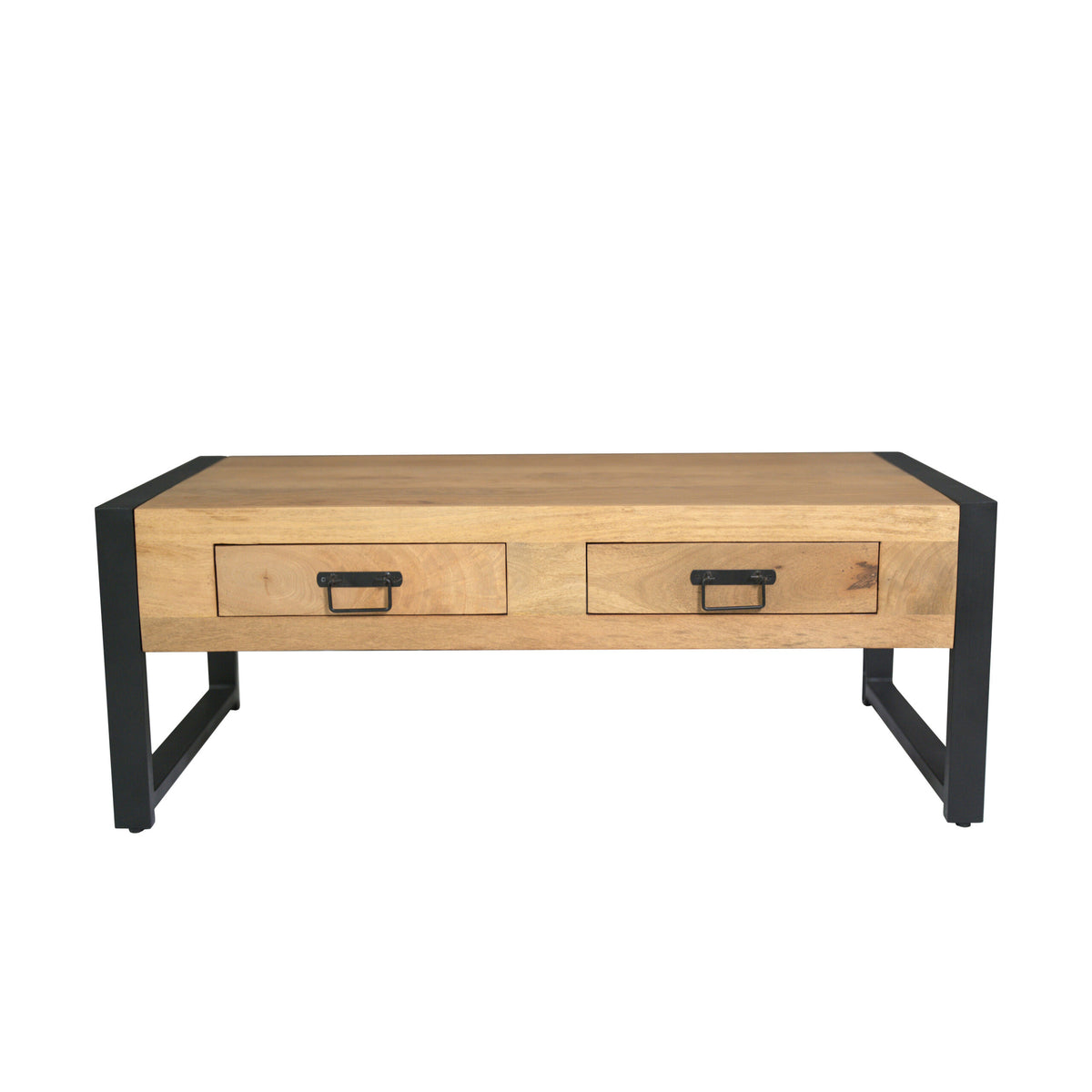 Salontafel Britt, 120 x 60 cm, 2 lades, licht mangohout