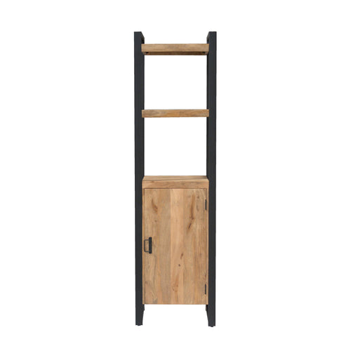 Boekenkast Britt, 55 cm, met deur, licht mangohout