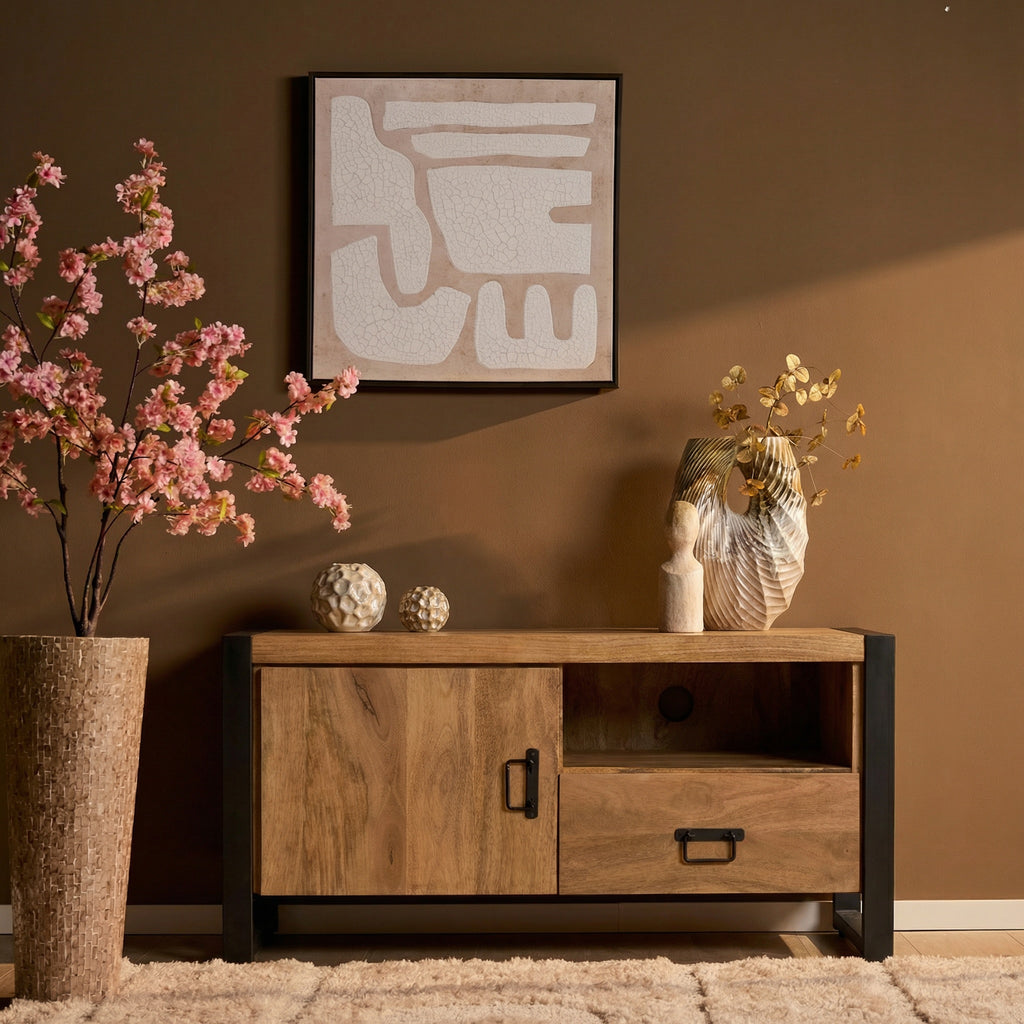 Tv meubel Britt | 110 cm | met deur en open vak