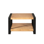 Salontafel Britt, 80 x 80 cm, met onderblad, licht mangohout