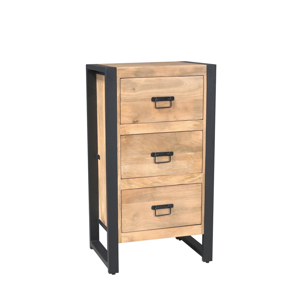 Halkast Britt, 3 lades, 55 cm, naturel mangohout