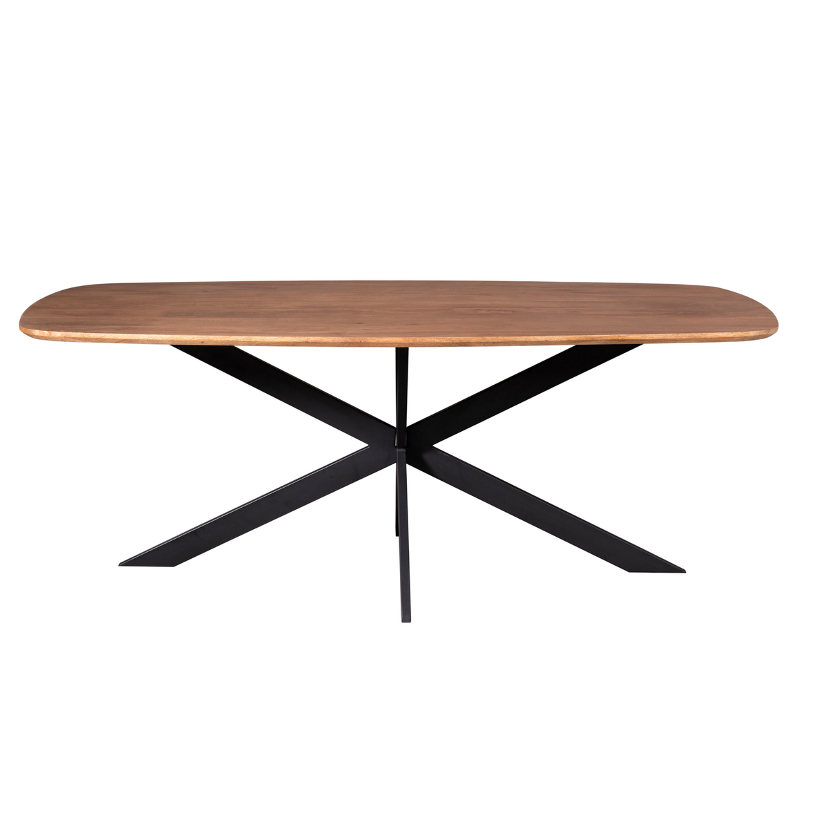 Eettafel Elegance, 240 x 110 cm, Deens ovaal, blank gelakt mangohout