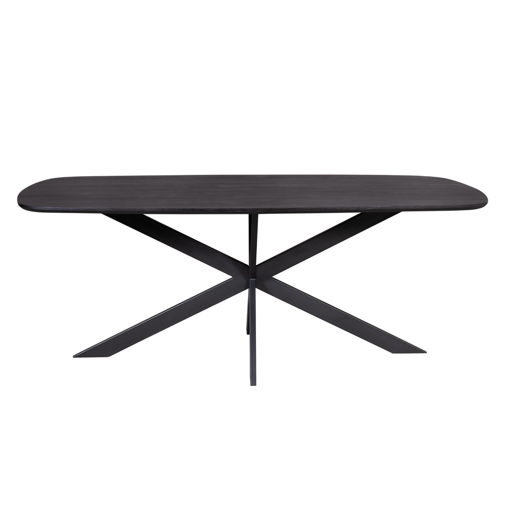 Eettafel Elegance Black | Deens ovaal | 200x100 cm