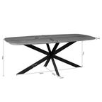 Eettafel Elegance Black | Deens ovaal | 200x100 cm