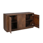 Dressoir Brussel, 150 cm, 3 deuren, bruin mangohout
