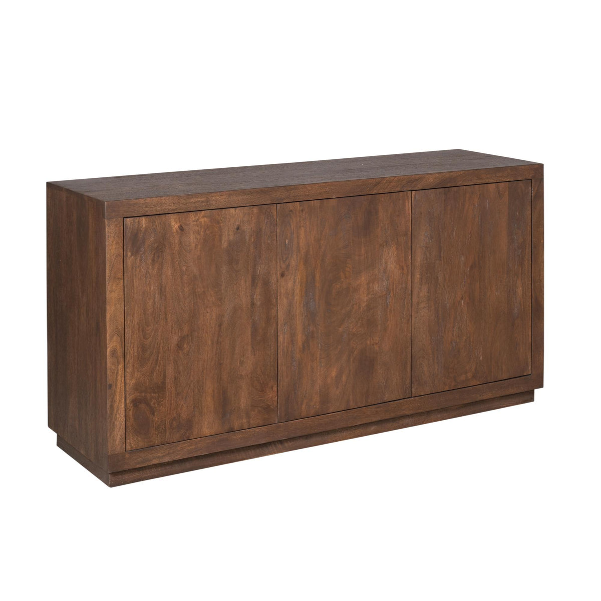 Dressoir Brussel, 150 cm, 3 deuren, bruin mangohout