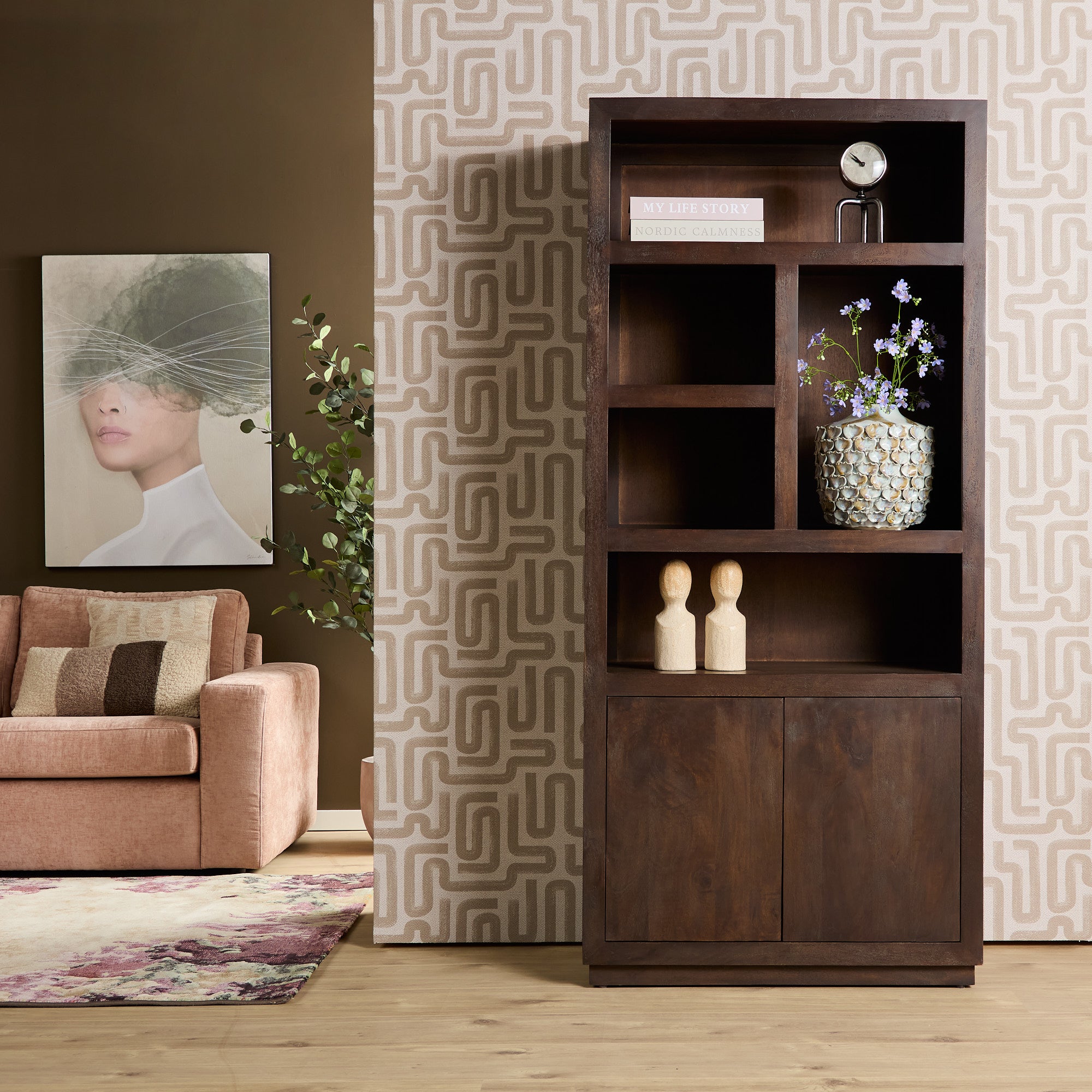Vakkenkast Brussel Brown | 90 cm
