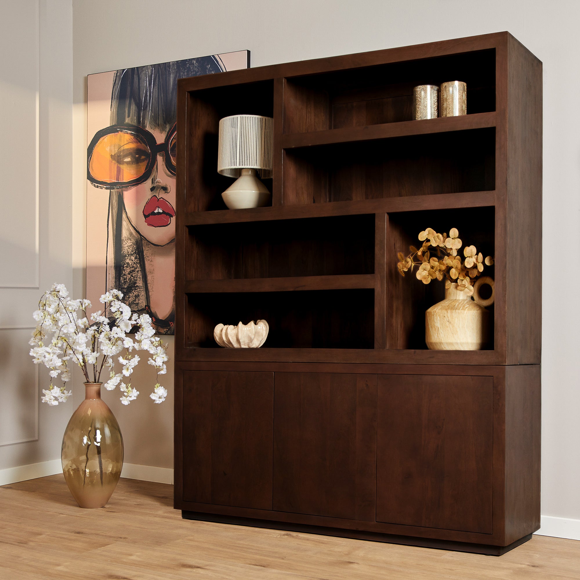 Vakkenkast Brussel Brown XL | 160 cm