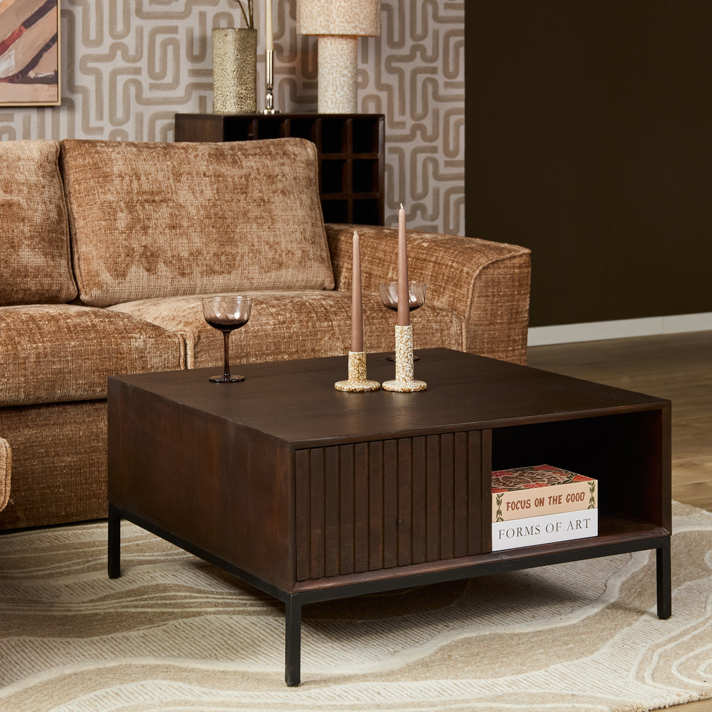 Salontafel Madison Brown | 80 cm | Vierkant